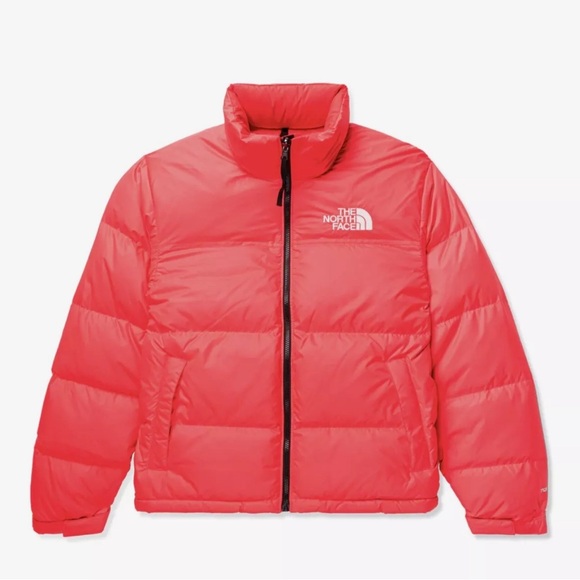 The North Face Puffer Jacket Men Retro 1996 Nuptse 700 Brilliant Coral Large